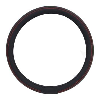 Xkeribom Lenkradbezug 37-38cm Lenkradschoner Lenkradschutz Schwarz Rot Naht